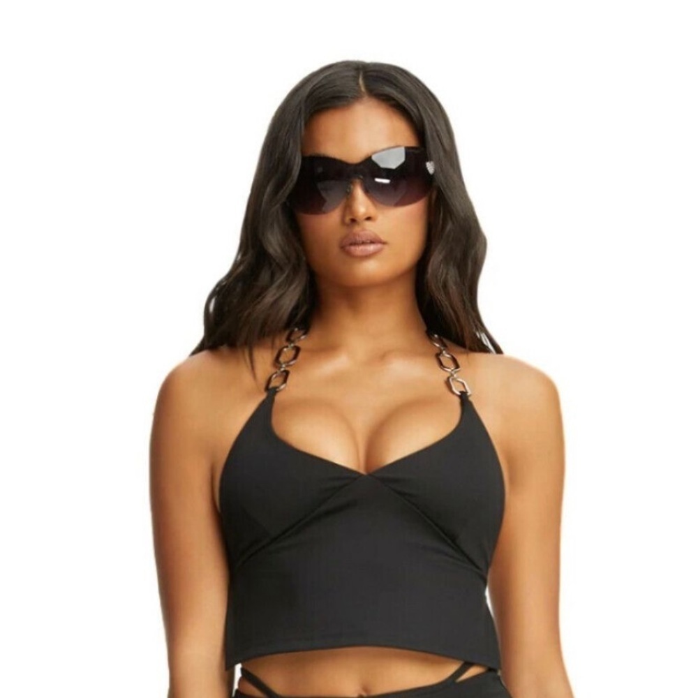 I.AM.GIA Sares open back halter crop top size XL